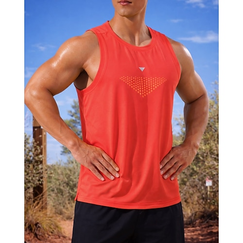 Herren Workout-Tanktop Lauf-Tanktop Sporttop Ärmellos Oberteil Sommer Einfarbig Schnelltrocknend Feuchtigkeitsableitend Atmungsaktiv Fitnesstraining Gehen Joggen Sportbekleidung Sportkleidung Image