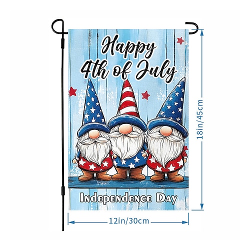 2er Pack Unabhängigkeitstag Gartenflagge Amerikanisches Festival Höflichkeitsdekoration Außen Hot Picking Image