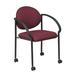 Office Star Products 24.5" W Stackable Seat Waiting Room Chair w/ Metal Frame Metal/Fabric in Red | 33 H x 24.5 W x 24.25 D in | Wayfair