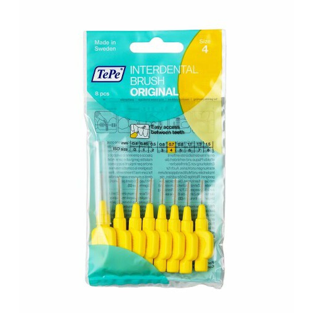 Tepe Scovolino Cyl. 0.70mm Fine Giallo 8 pz Spazzolino da denti