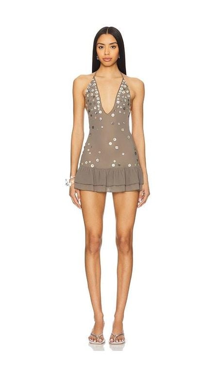 Layered Mini Dress - Natural - Jaded London Dresses