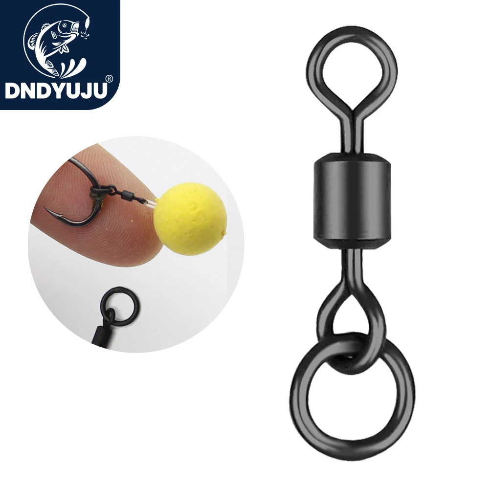 DNDYUJU 50-100 pz Nero Opaco Pesca Alla Carpa Girelle Pesca Chod Capelli Ronnie Rig Accessori Pesca Per La Pesca Alla Carpa attrezzatura da pesca