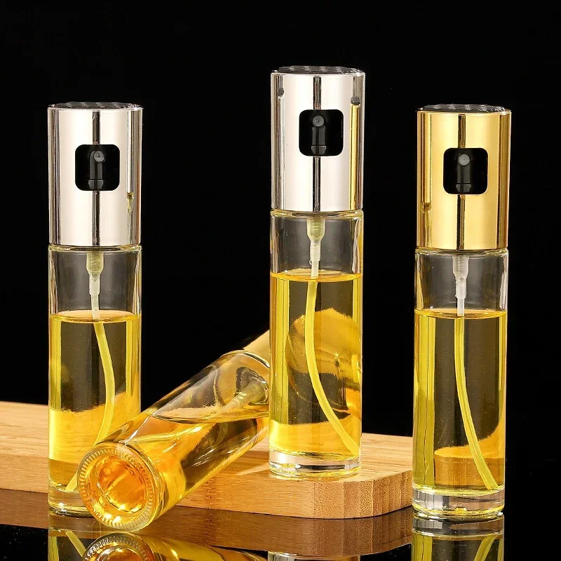 Vaso spray per olio in vetro da 100 ml Spruzzatore per olio nebulizzatore per uso domestico Salsa da cucina Bottiglia per condimento per aceto Bottiglia spray per olio per barbecue