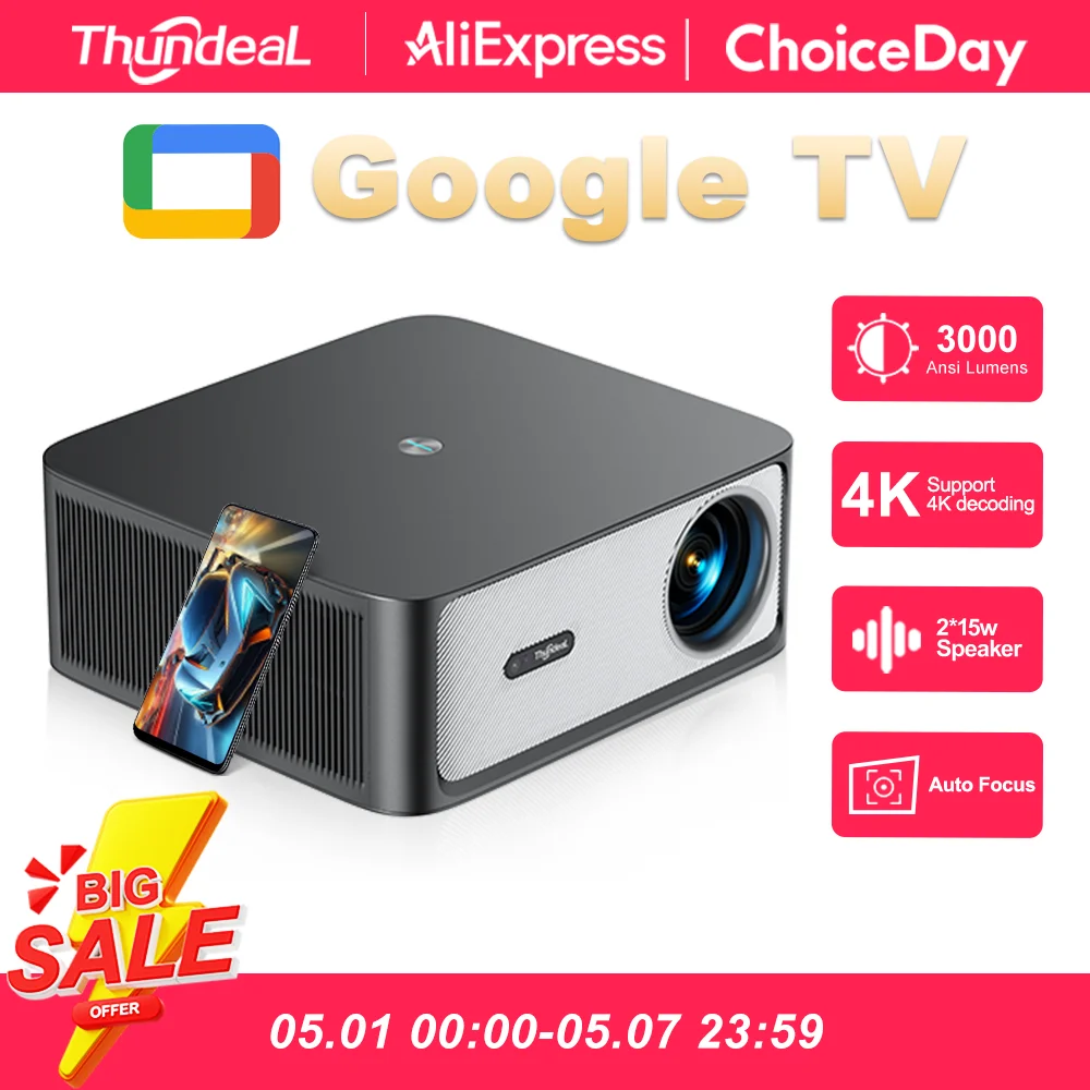 ThundeaL TD98Pro Proiettore Ufficiale Autorizzato Google Android TV ATV 1080P 2K 4K WIFI TD98 Pro Proiettore Video Smart per Home Theater