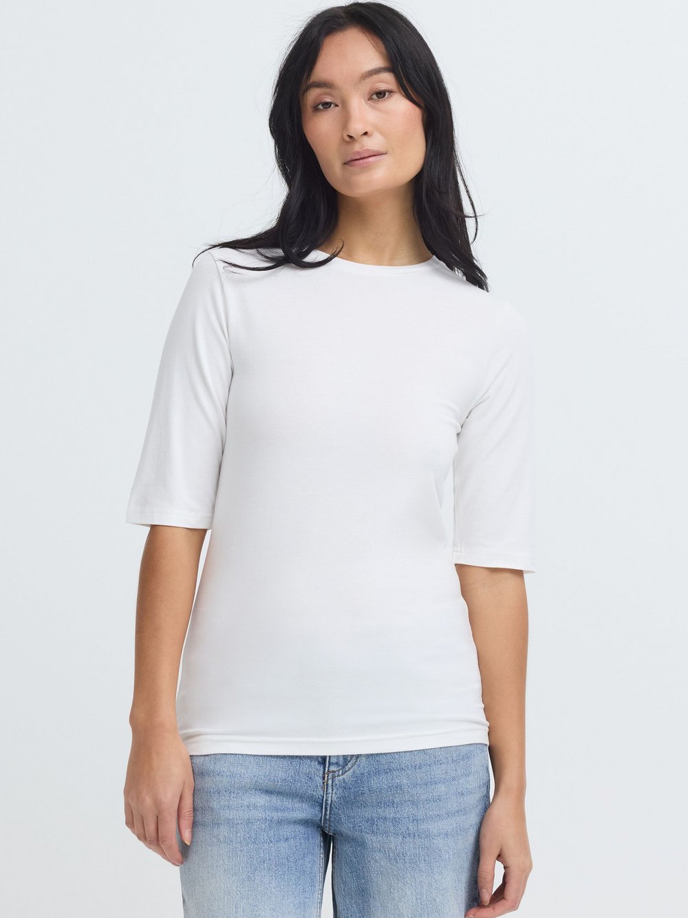 OXMO Rundhalsshirt Damen weiß, XS Image