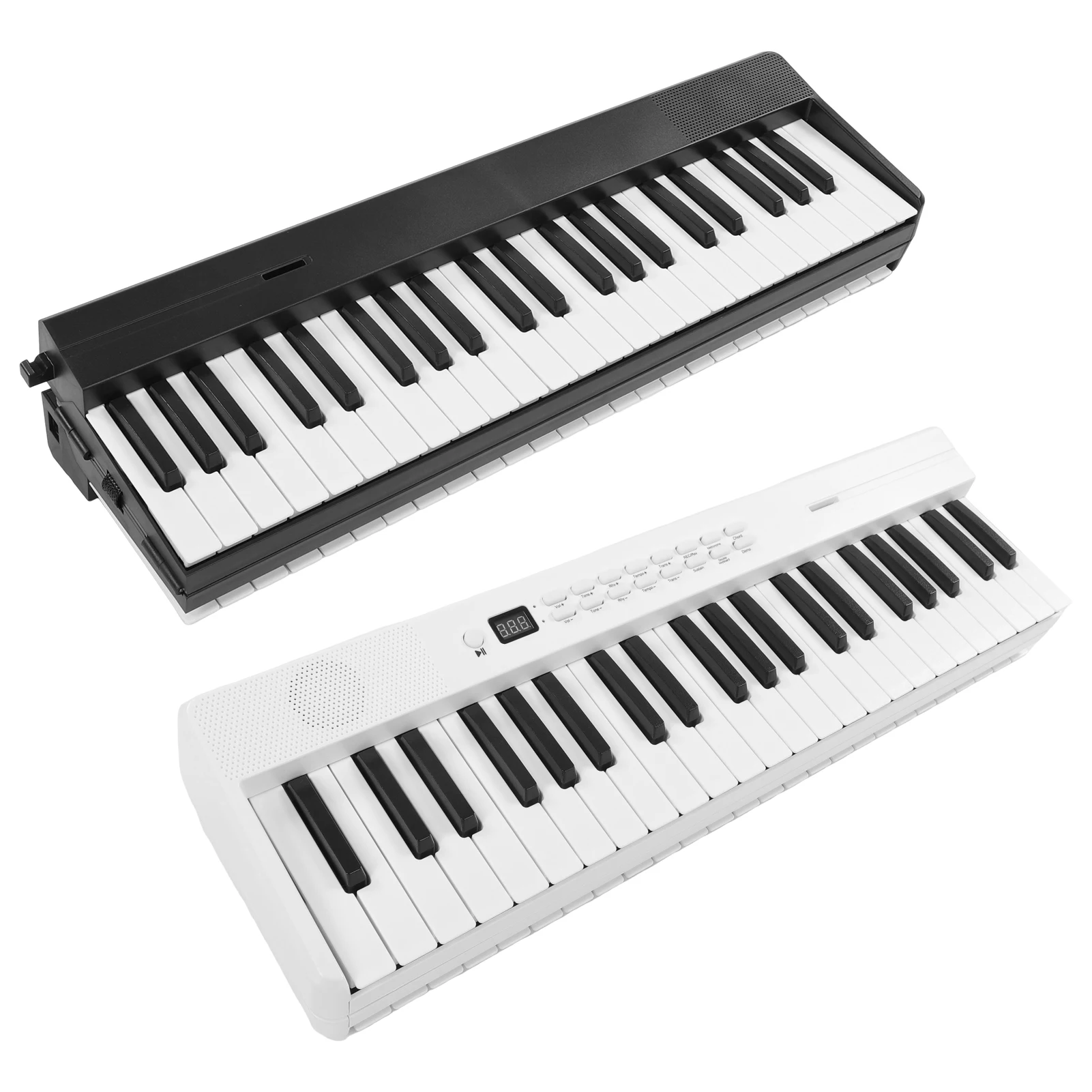 Pianoforte Elettronico Pieghevole a 88 Tasti, Tastiera Elettrica Portatile con Connettività MIDI USB BT, Ricaricabile con Supporto Musicale/Borsa per Pianoforte/Sostegno