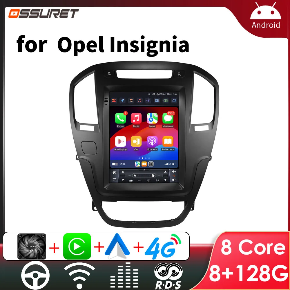 Android Autoradio Stereo für Opel Insignia Buick Regal 2009–2013 Multimedia-Player Wireless Carplay 9,7 Zoll vertikaler Bildschirm Image