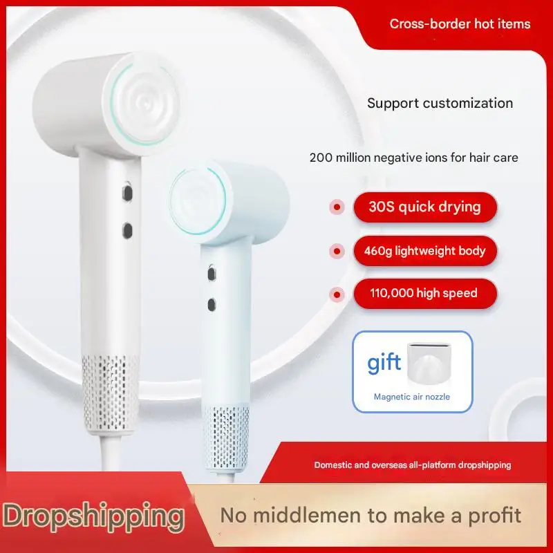2025 Neuer professioneller Negativ-Ionen-Haartrockner mit Temperaturregelung und heißer und kalter Luft für kraftvolle und sanfte Haarpflege Image
