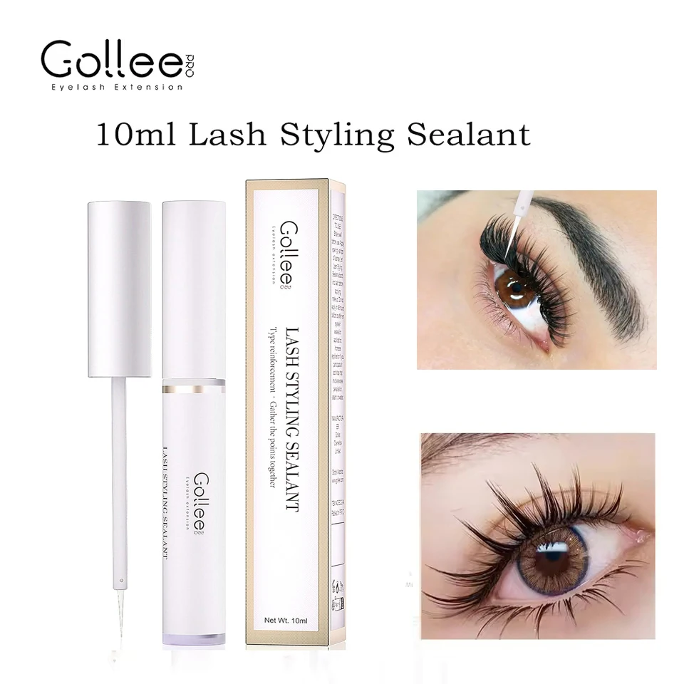 Gollee Wimpernversiegelungsmittel, schnell trocknend, langlebig, klar, Wimpernverlängerungseinstellung, flüssiges Wimpernbeschichtungsmittel in Comic-Form Image