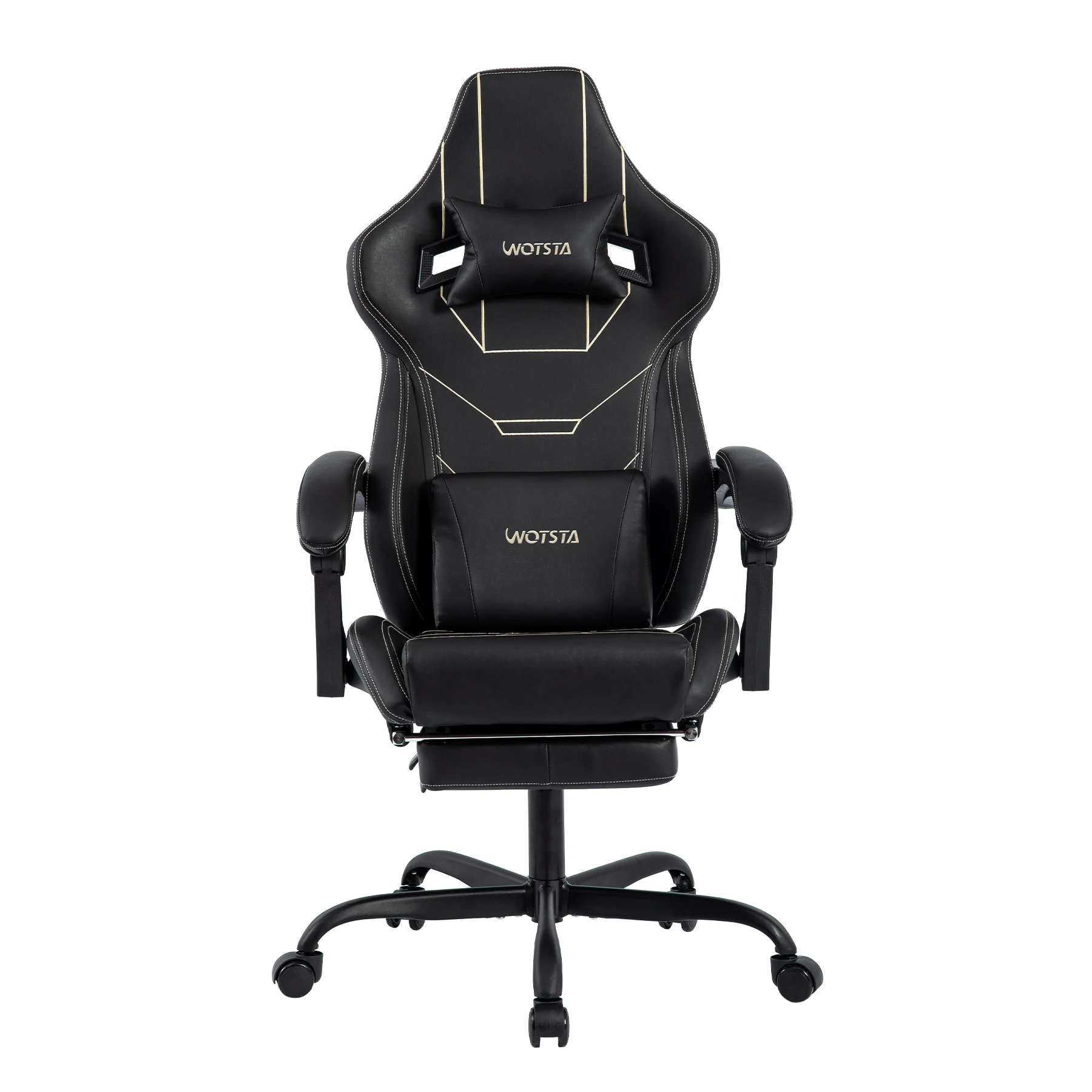 WOTSTA Gaming Chair Ergonomischer Gaming Chair Bürostuhl mit Fußstütze Racing Computerstuhl Höhenverstellbar Gepolstert Computerst Image