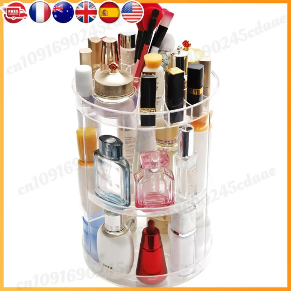 Kunststoff Klar Kosmetische Lagerung Organizer Multi-funktion Drehbare Lippenstift Hautpflege Halter Box Finishing Racks Halter Image