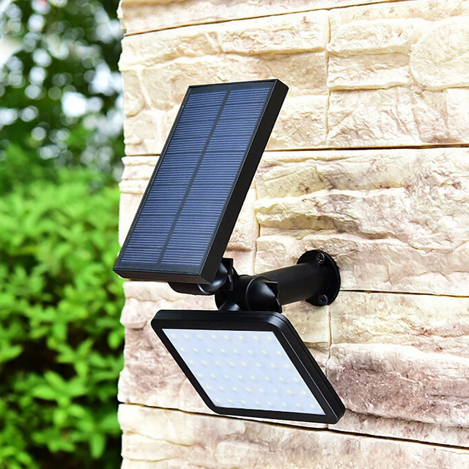 Solar Power Lampe 48 leds Solar Straße Licht Für Outdoor Garden Wall Yard LED Sicherheit Beleuchtung Adustable Beleuchtung Winkel 280lm Image