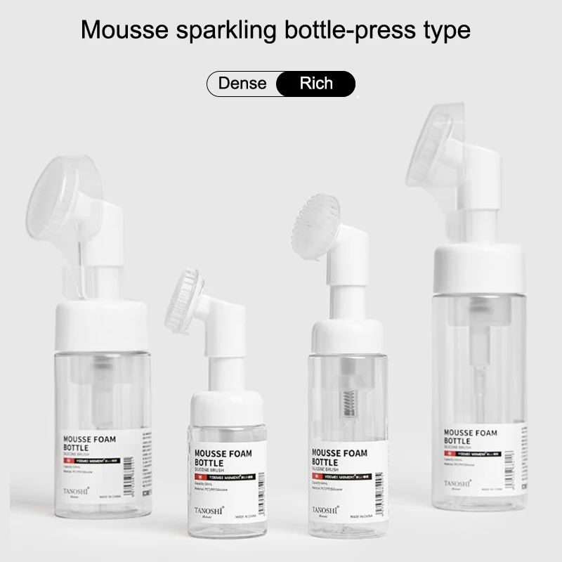 1Pc 30/60/100/150ml Leere Gesichts Reiniger Mousse Schaum Gel Kopf Waschen Pinsel Schaum flasche Druck Typ Reinigung Seife Pumpe Spender Image