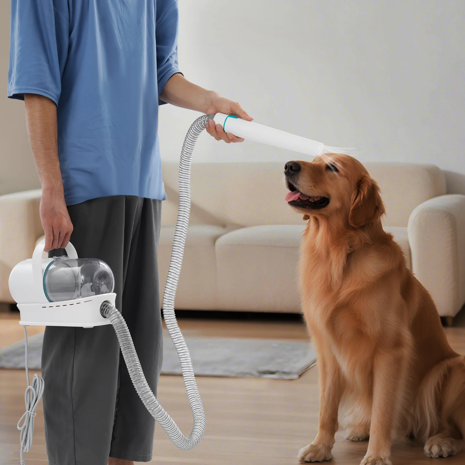 7-in-1-Haustierpflegeset mit Vakuum-Haarentferner für Hunde und Katzen, 400 W, EU-Stecker Image