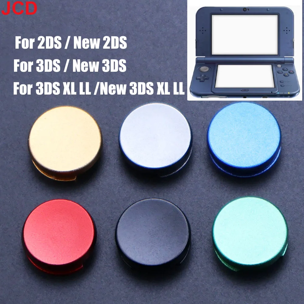 JCD 1Pcs Metall Tasten Für 3DS 3DSXL 3DSLL Analog Controller Stick Kappe 3D Joystick Kappe Für Neue 2DS 3DS LL XL Thumbstick Taste