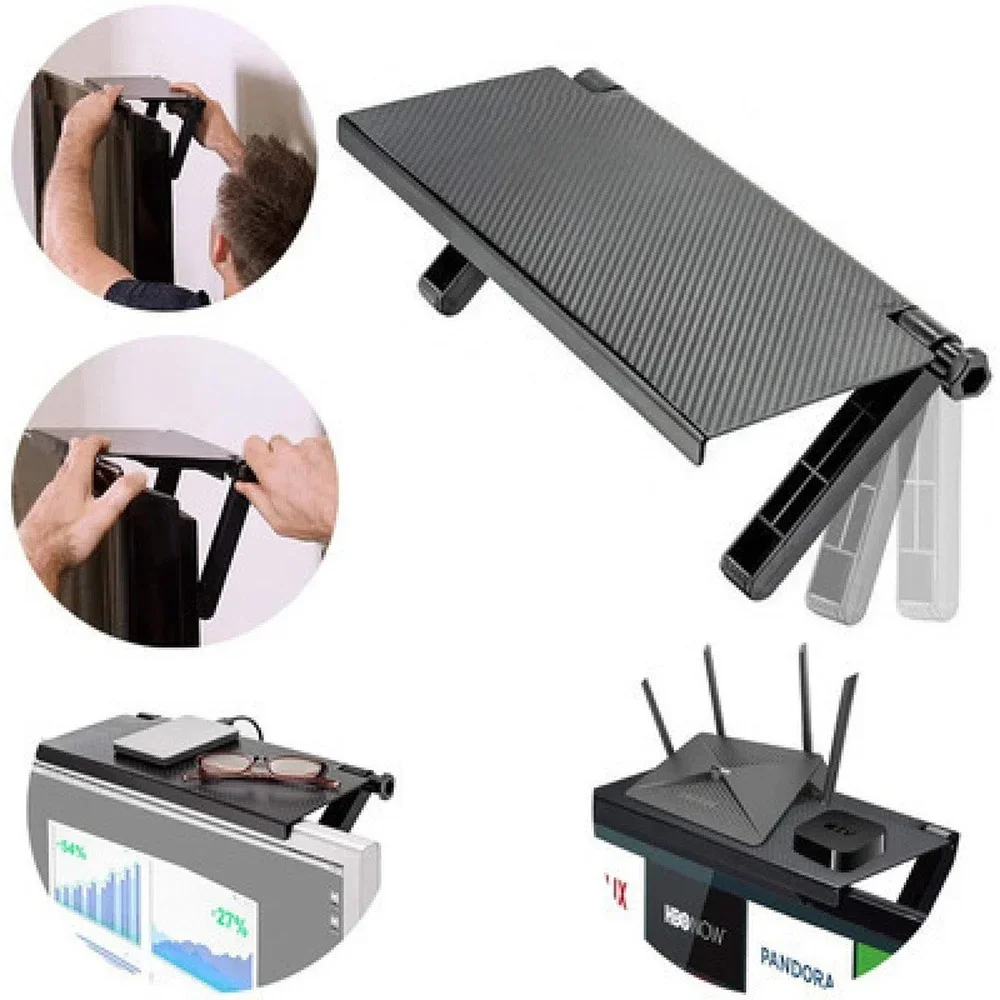 Rack TV Monitor Organizer Bildschirm Top Lagerung Display Multifunktions Halterung Ständer für Office Home Modem Router Regal Rack Halter