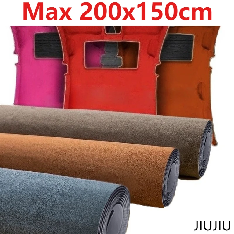 Großformatiger, selbstklebender Wildleder-Stoffaufkleber aus Kunstleder für die Autoinnenraumtür, Wildleder-Reparaturfolie aus Kunstleder. Image