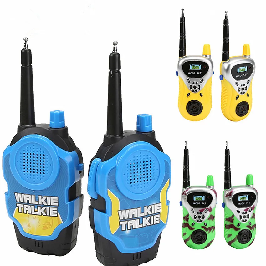 Walkie Talkies 2Pcs 50M Mini 2Ch Radio Telefon für Kinder Tragbare Handheld Kinder Outdoor Elektronische Sprech Spielzeug für Kinder Image