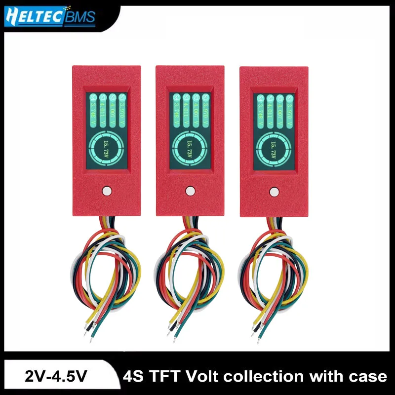 4S Spannungsprüfer mit Gehäuse für Active Equalizer Balancer 4S BMS Lifepo4 /Lipo/LTO Batterieausgleichskondensator Image