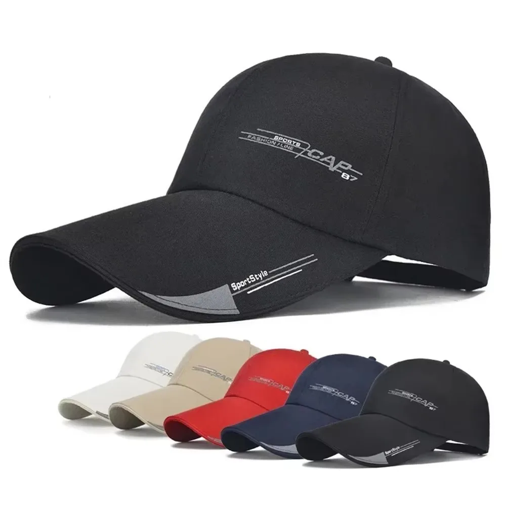 Sportkappe für Herren, für Angeln, Outdoor, modisch, Baseball, langer Schirm, Sonnenschutz, Snapback, Sonnenhut, Bone Gorras Image