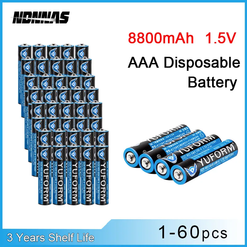 1-60 stücke 1,5 V AAA Trocken Batterie Einweg Alkaline Batterien Für Elektrische Spielzeug Led Licht Kamera Flash Rasiermesser drahtlose Maus Tastatur Image
