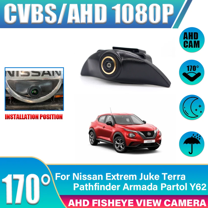 Auto Vorderansicht Kamera AHD Wasserdichte Nachtsicht CCD Hohe Qualität Für Nissan Extrem JUKE Terra Pathfinder ARMADA Partol Y62 Image