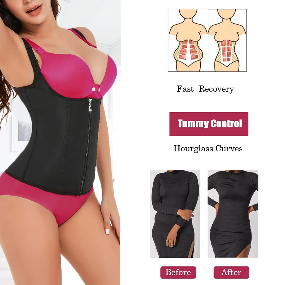 RGGMQQ 1 Stück Taillentrainer für Damen, Latex-Unterbrust-Taillenkorsetts, Cincher, Sanduhr, Body Shaper für Workout nach der Geburt Image