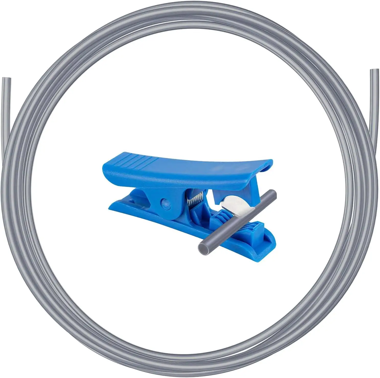 Grauer PTFE-Schlauch 2,5 mm x 4 mm mit Schlauchschneider, kompatibel mit Bambu Lab A1 Mini/A1/P1P/P1S/X1C/AMS/P1/X1 Creality K1/K1 Max 3D-Drucker Image