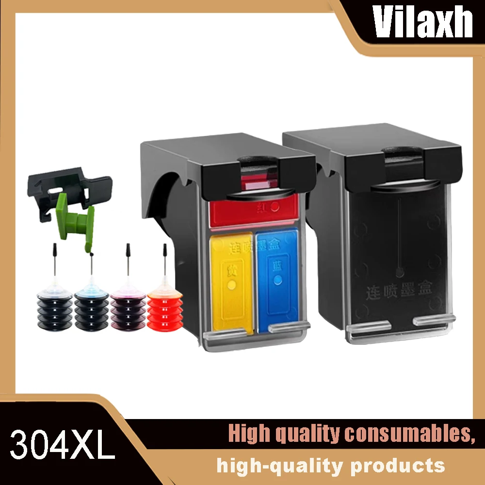 304XL Tintenpatrone nachfüllbar für HP304 HP 304 XL Deskjet 2620 3700 3720 3752 3762 3760 5000 5010 5020 5030 5032 5034 Envy 2620 Image