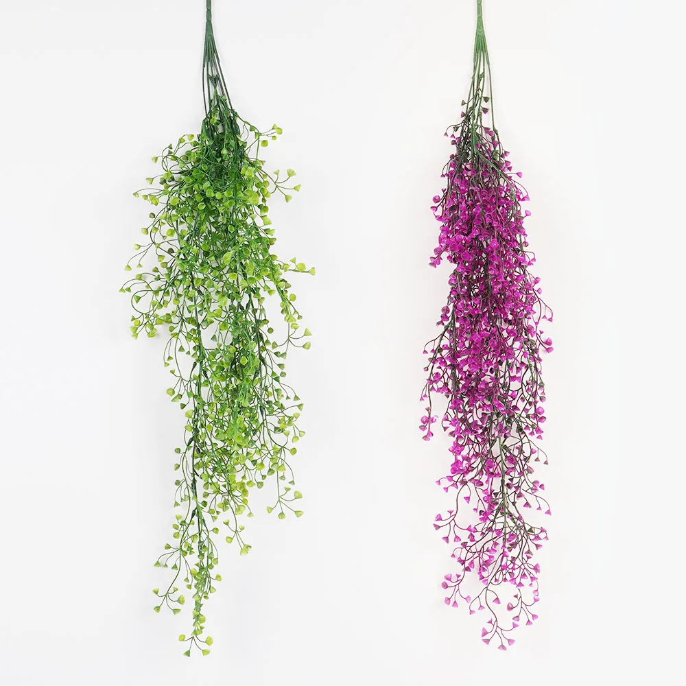 1pc künstliche Eukalyptus Rattan hängende Pflanze Topf grüne Pflanze geeignet Mandala Rebe für Hausgarten Wand Innen regal Image