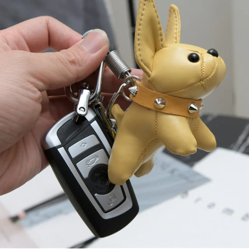 Hip Hop Pitbull Schlüsselanhänger Charm PU Leder Hund Schlüsselanhänger Mode Damen Taschenanhänger Zubehör Autoschlüsselanhänger Anhänger Image