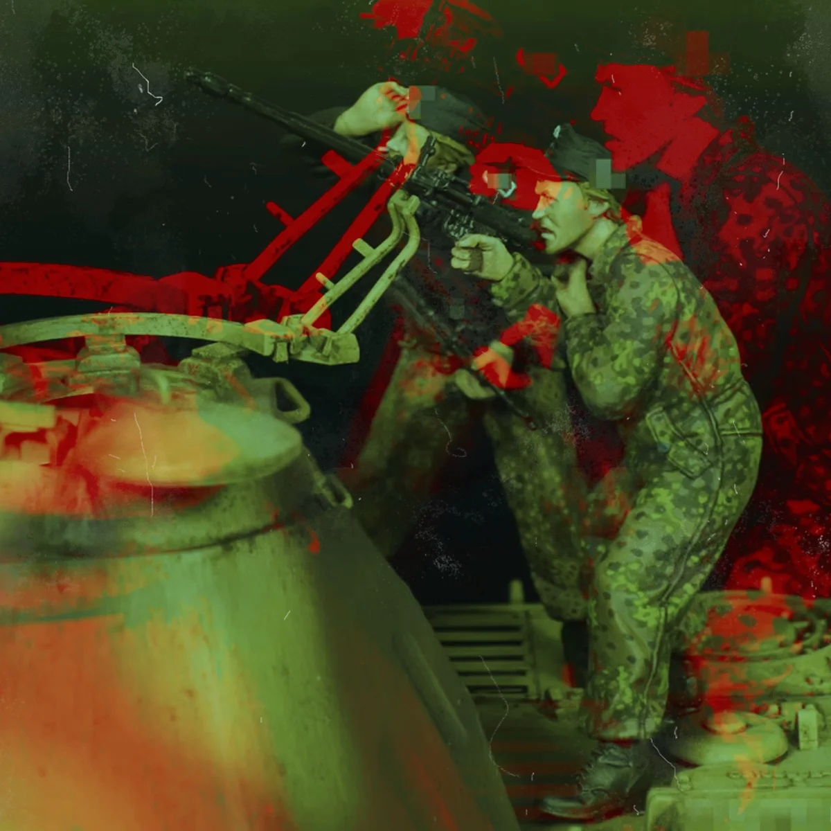 1/35 Resin Figure Unbemalter Modellbausatz, Militärthema, unmontiert und unbemalt GK Image