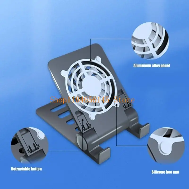 USB-Power-Gaming-Kühler, Lüfterständer, Zubehör für Tablets, Telefone, tragbare, leise Kühler mit einstellbarem Winkel
