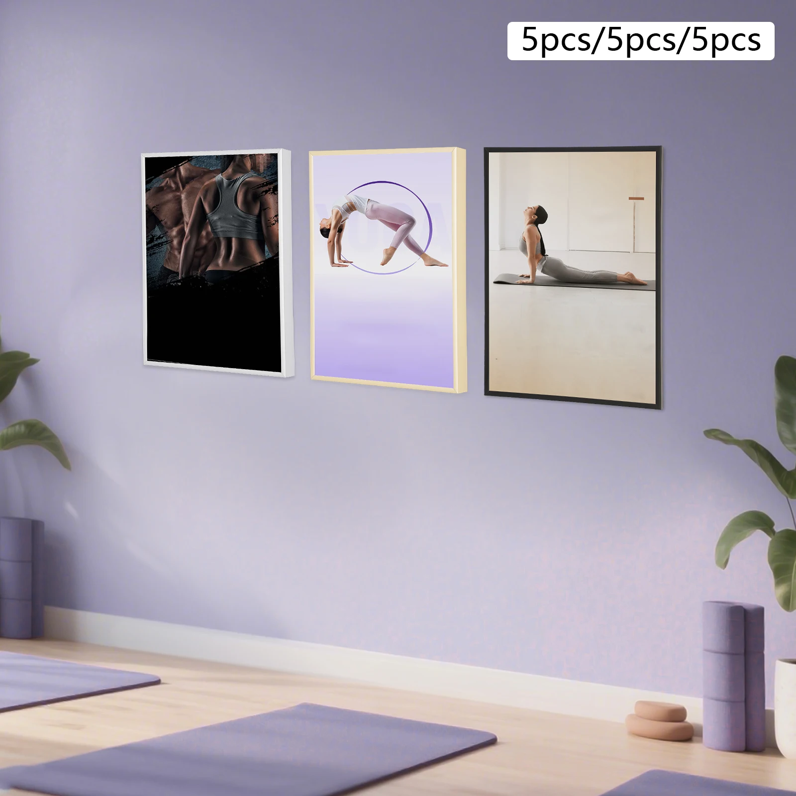 Moderner, minimalistischer Bilderrahmen, Wandbilderrahmen, 5 Posterrahmen Image