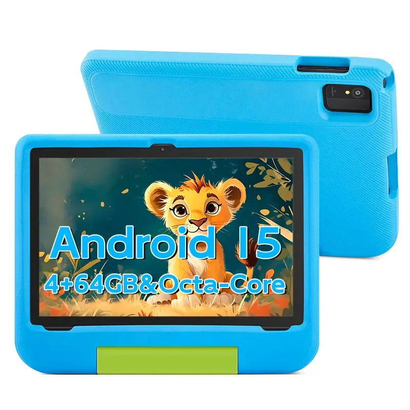 Paitanry Tablet Android 15 Kinder-Tablet 10,1 Zoll 8GB RAM+64GB ROM mit WLAN Quad-Core Lern- und Bildungstablets Kindergeschenke Image