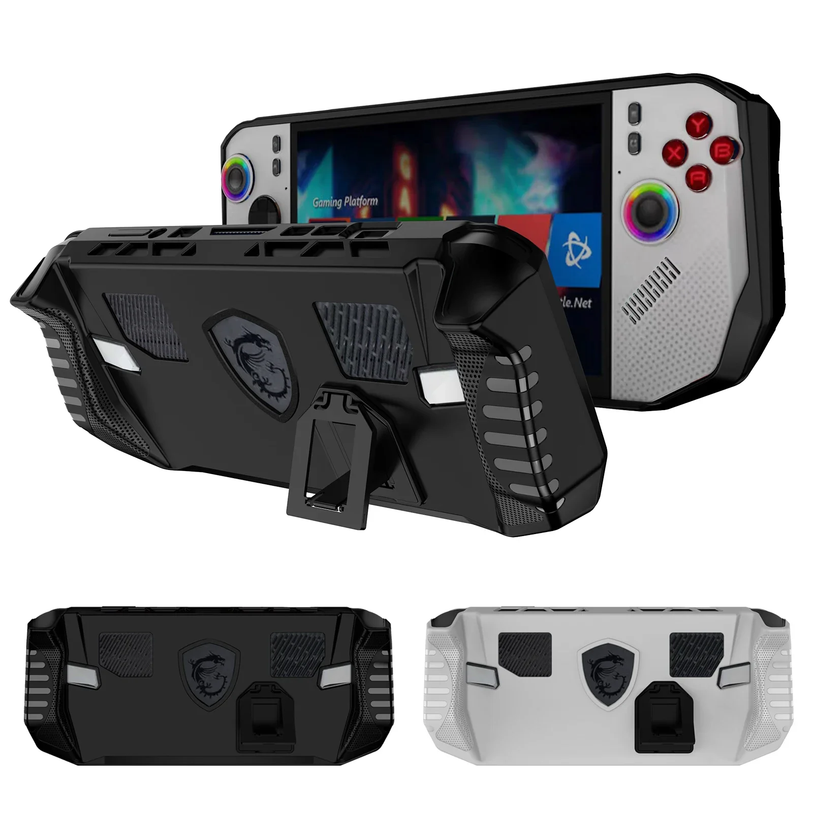 TPU-Hülle für MSI Claw A8 BZ2EM, Schutzhülle mit Ständer, ergonomischem und rutschfestem Griff, Zubehör für Spielekonsolen Image