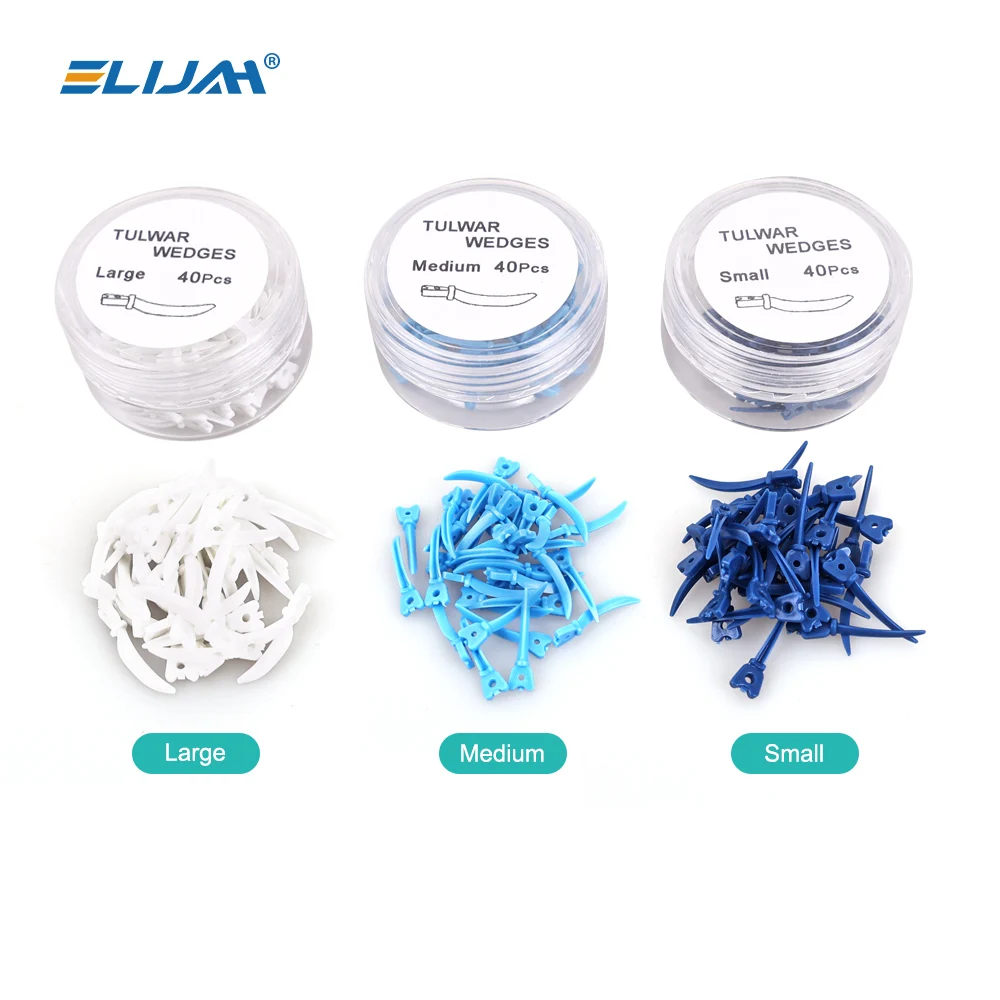 Dental-Tulwar-Keile, Nachfüllkeil für Schnittmatriziensystem, S/M/L, Einweg-Zahnlückenkeil mit Loch, Zahnheilkunde-Material Image
