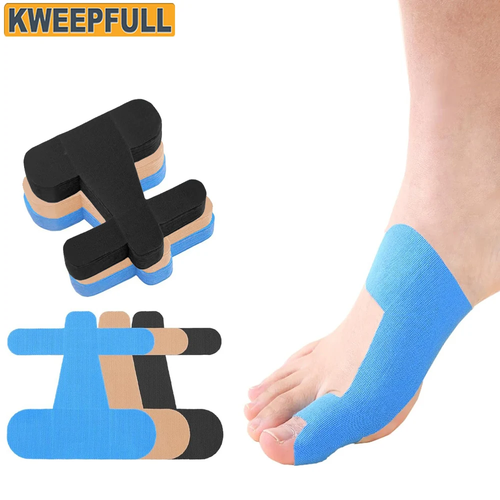 10 Stück Bunion Corrector & Schmerzlinderung Kinesiologie-Sportband, Big Toe Spacer/Separator/Glätteisenband für Männer und Frauen Image