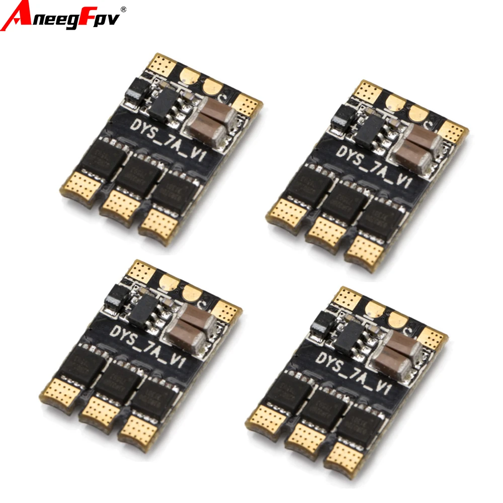 4/2/1 Stück XSD7A 1-2s Mikrogeschwindigkeitsregelung BLheli_S 7A ESC Dshot600 / Dshot300 / / Oneshot42 / Multishot und dämpfendes Licht Image