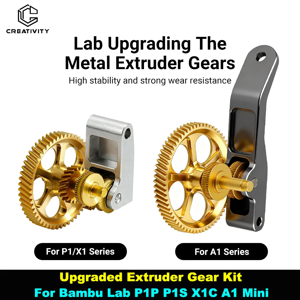 Verbessertes Extruder-Getriebe-Kit für P1P P1S X1C A1 Mini RNC Nano-beschichtetes gehärtetes Stahl-Schneckengetriebe Hochfeste CNC-Ausführung Image