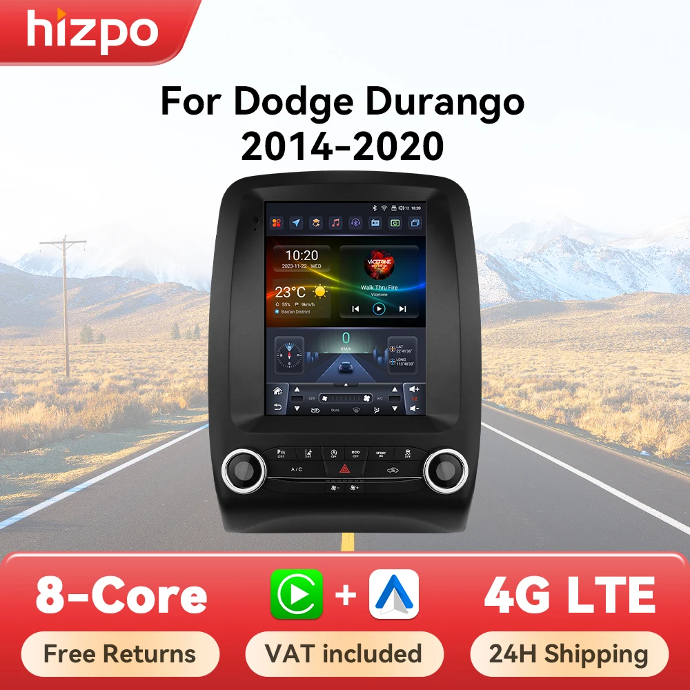 Hizpo Für Tesla Stil Auto Radio Für Dodge Durango 2014-2020 Multimedia GPS Stereo Intelligente System Kopf Einheit 360 kamera RDS Image