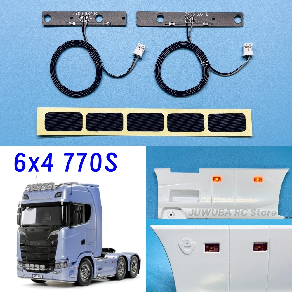 1/14 RC Spielzeug Lkw 770S 6x4 Seite Rock Licht LED Platine Für Tamiya 1:14 RC Traktor Lkw 6x4 770S 56368 Teile Zubehör
