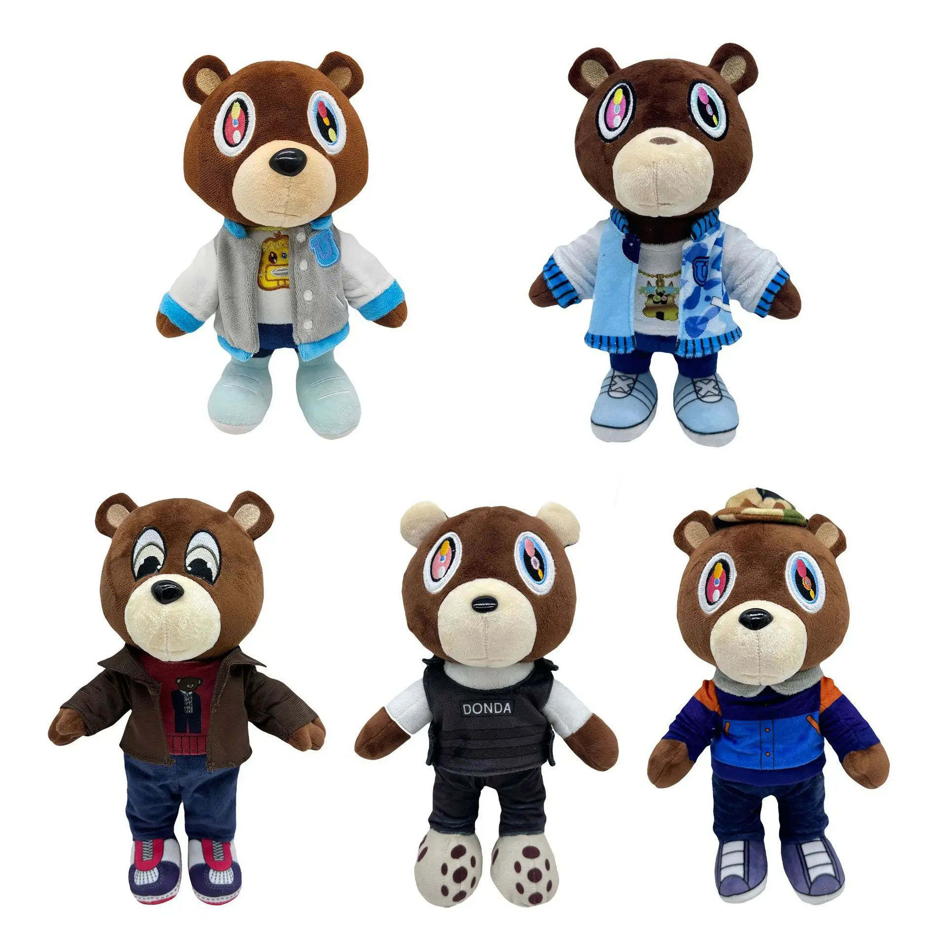 26–30 cm Kawaii Kanye Dropout Bär Teddybär Plüschtiere Kanye West Abschluss Weiche Angefüllte Home Room Decor Geburtstagsgeschenk Image