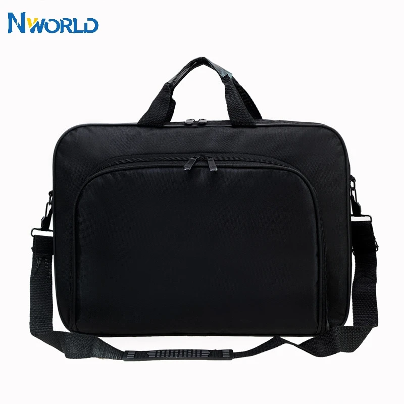15,6 Zoll 17 Zoll Laptoptasche Business Tragbare Nylon Computer Handtaschen Laptop Schulter Handtasche Reißverschluss Schulter Einfacher Stil Image