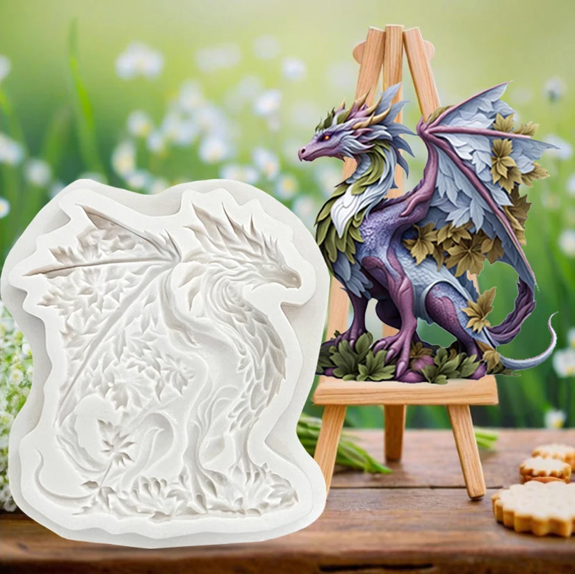 Drache Silikon Kuchen Backform Sugarcraft Schokolade Cupcake Harz Werkzeuge Fondant Dekorieren Werkzeuge Image