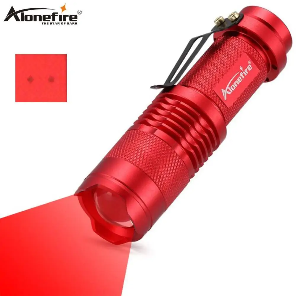 Rot Licht Zoom Taschenlampe Mini Jagd Bienen Angeln Blutgefäße Astronomie Beobachten Stern Hotel Kamera Detektor Lampe Taschenlampe AA Cel Image