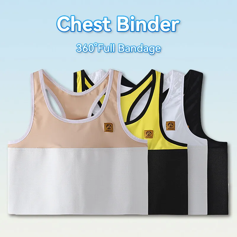 Janest Brustbinder Pullover Binder Brust Vollständige Bandage Unterstützung FTM Sport-BH Schnell trocknende Badebekleidung Trans Binder Korsetts Image