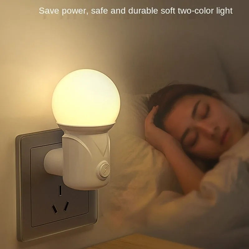 LED Plug-in Nachtlicht 2-farbe Baby Pflege Auge Schlaf Licht Schlafzimmer Steckdose Lichter Energiesparende Nette korridor Lampe Balkon