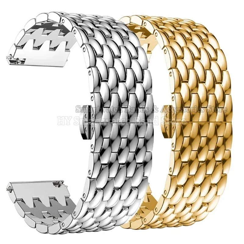 20mm 22mm Edelstahl Uhrenarmband für Huawei Uhr GT2 GT3/4 für Amazfit Armband für Samsung 6/5/4 Schnellverschluss-Armband Image
