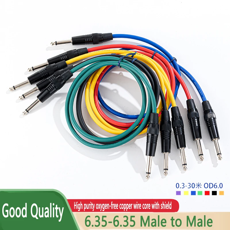 6,5 mm Klinke Audiokabel 6,35 Klinke Stecker auf Stecker Aux-Kabel für Stereo Gitarre Mixer Verstärker Lautsprecherkabel Image